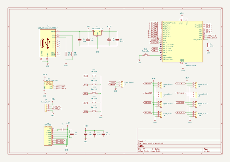 温湿度計の回路図